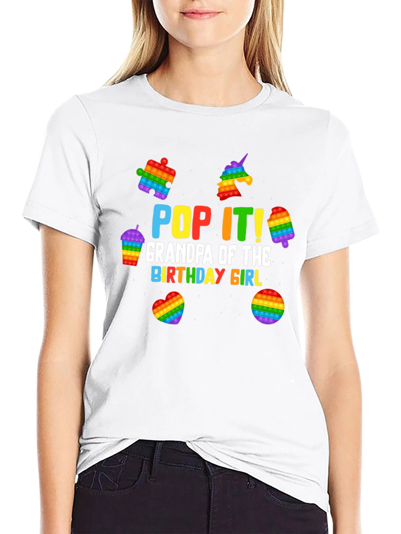 Pop It! Grandpa Birthday Girl T-Shirt