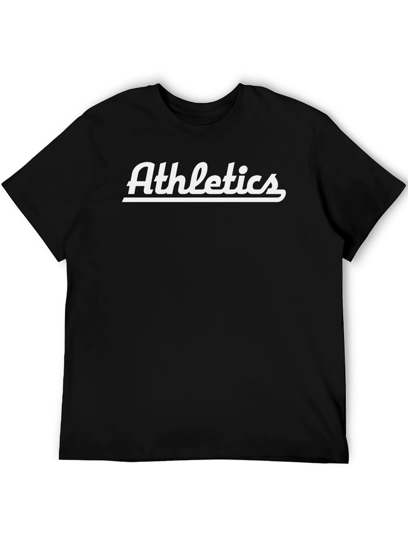 Mens Black Athletics Graphic T-Shirt