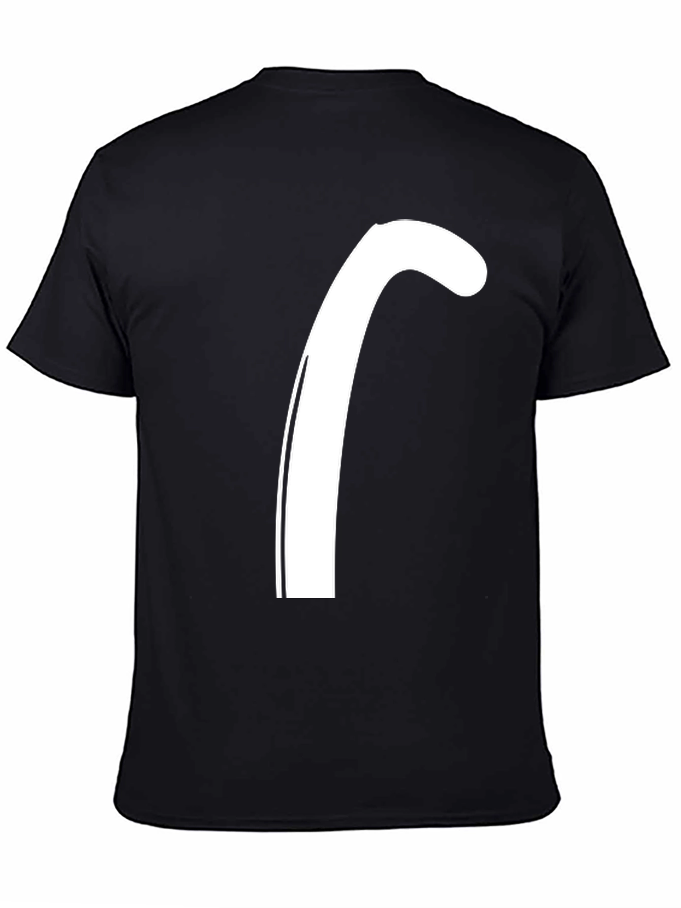 Modern Black Tee with White J Graphic