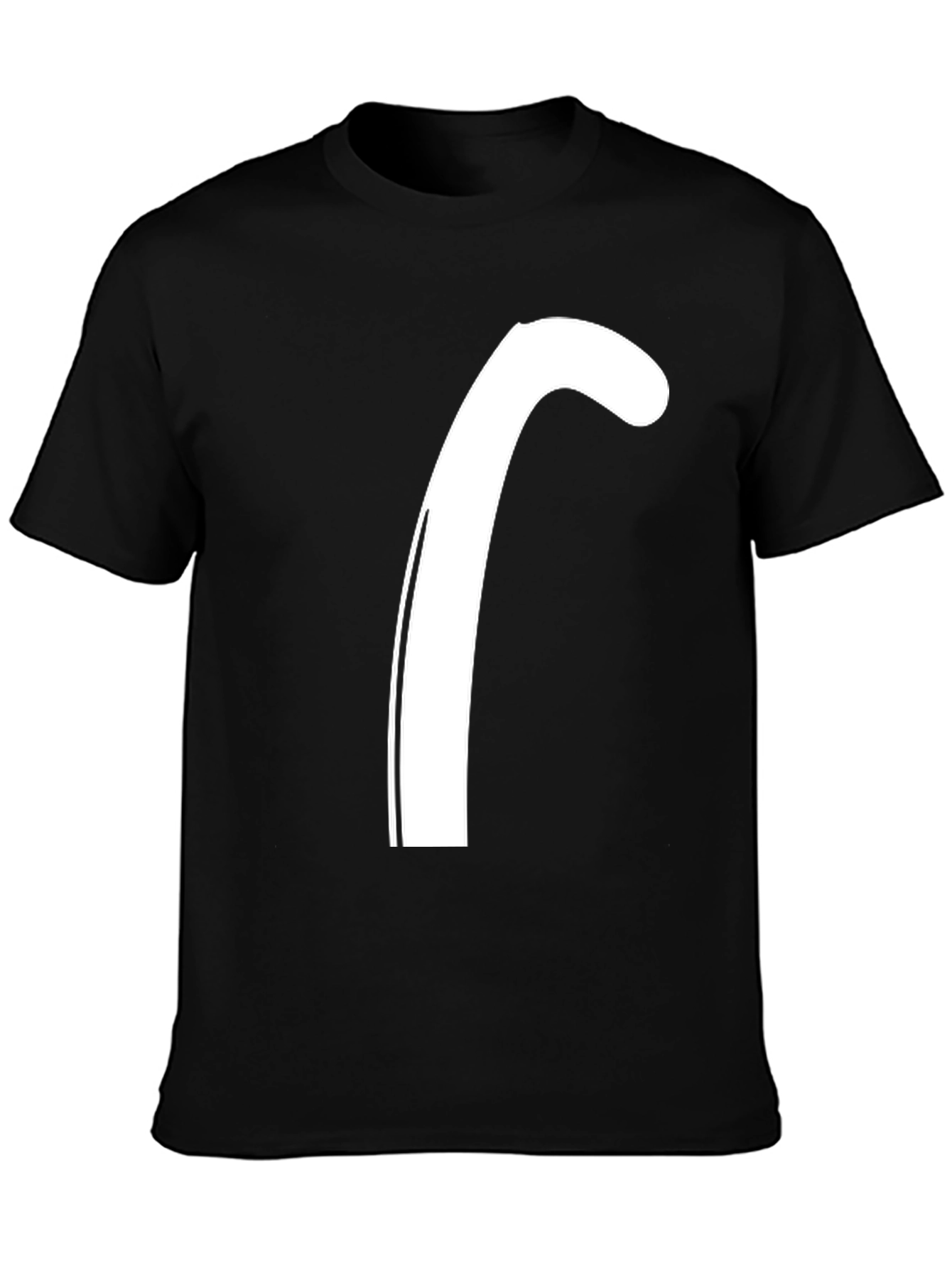 Modern Black Tee with White J Graphic