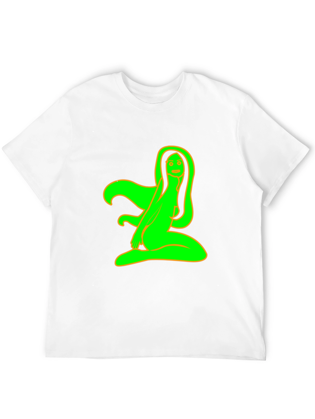 Black T-Shirt with Neon Green Graphic
