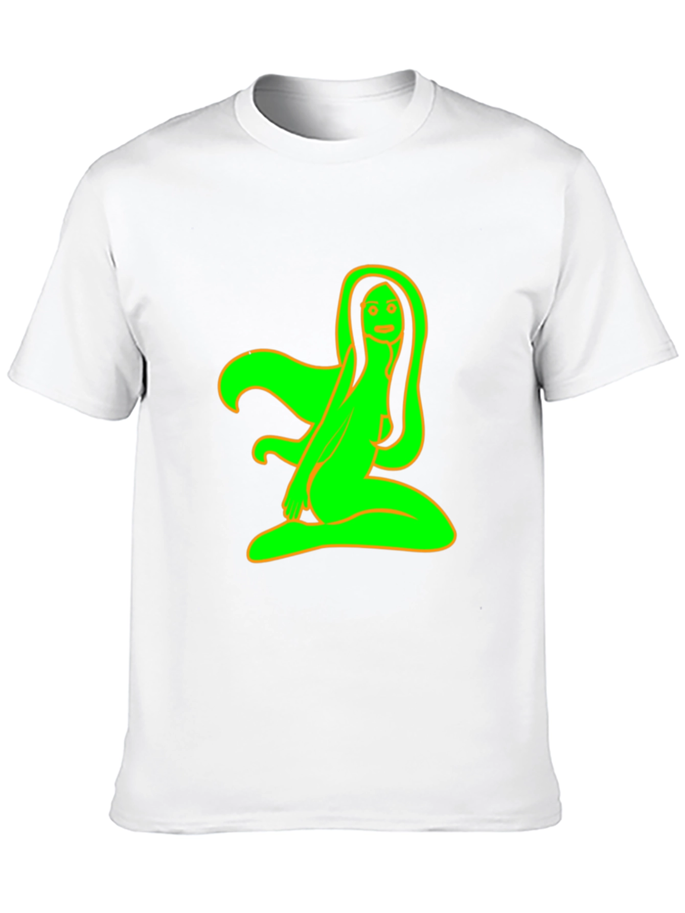 Black T-Shirt with Neon Green Graphic