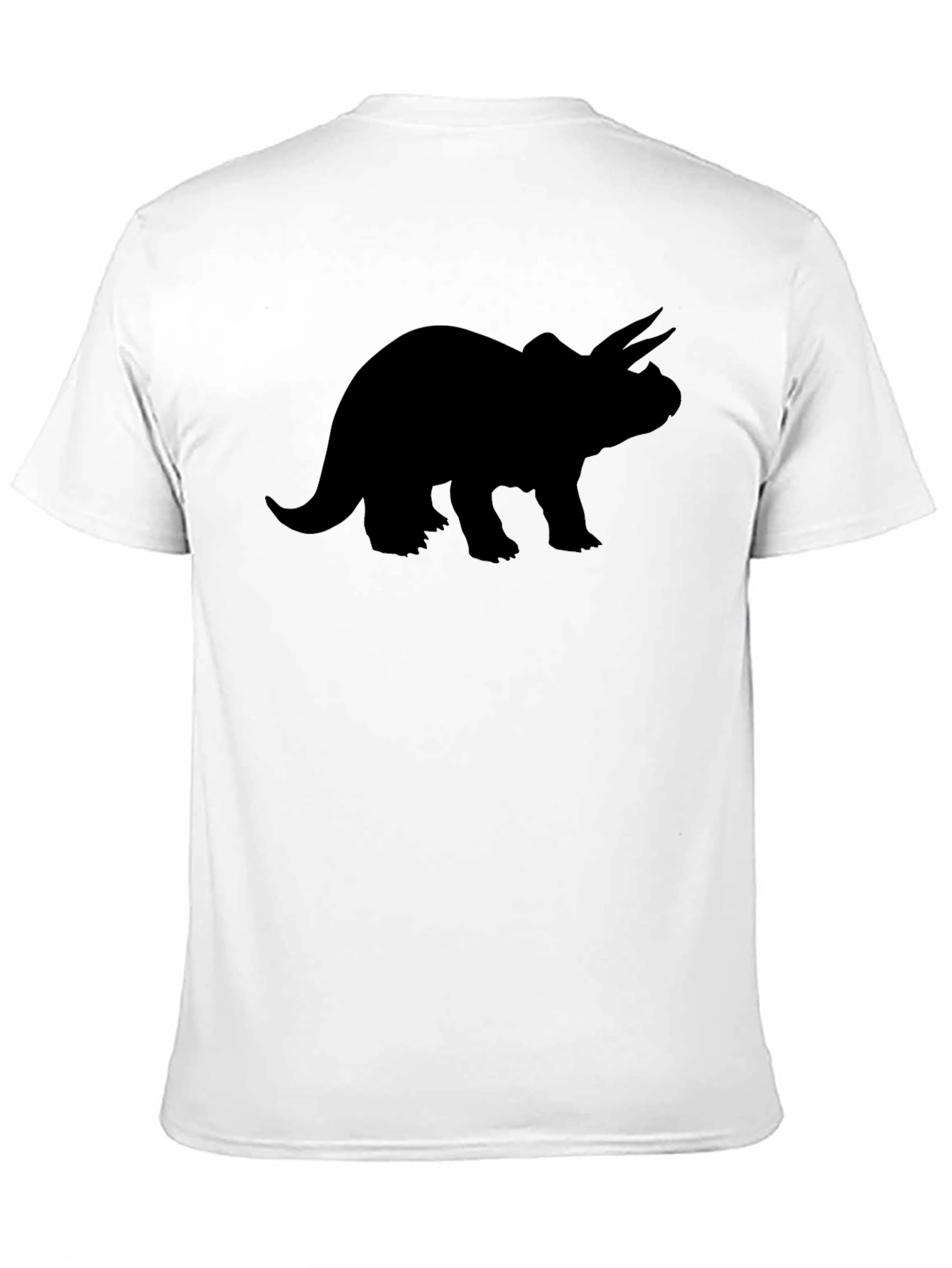 Triceratops Silhouette Black T-Shirt