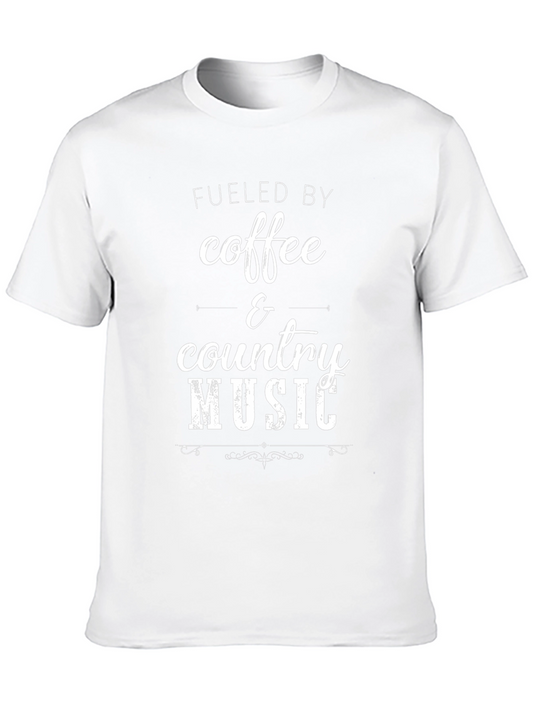 Fueled By Coffee & Country Music Black T-Shirt