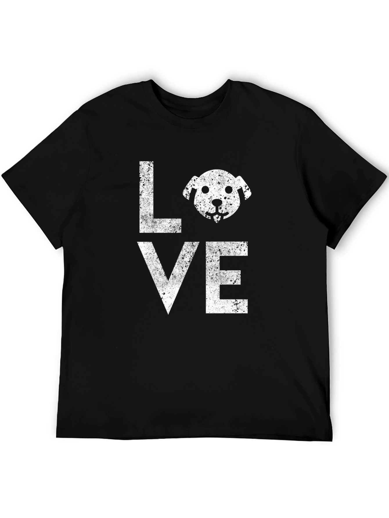Dog Love Graphic Tee - Distressed Print
