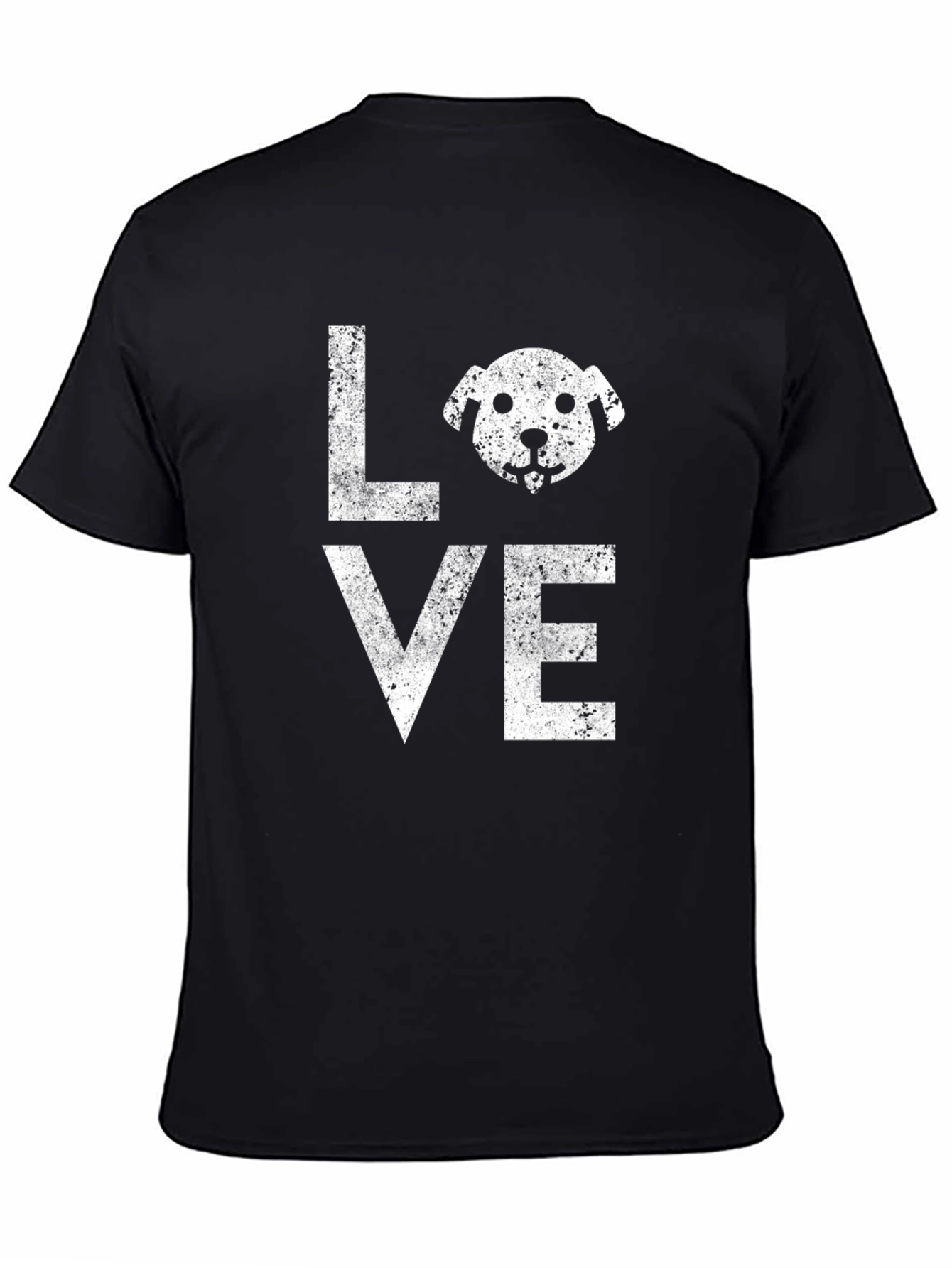 Dog Love Graphic Tee - Distressed Print
