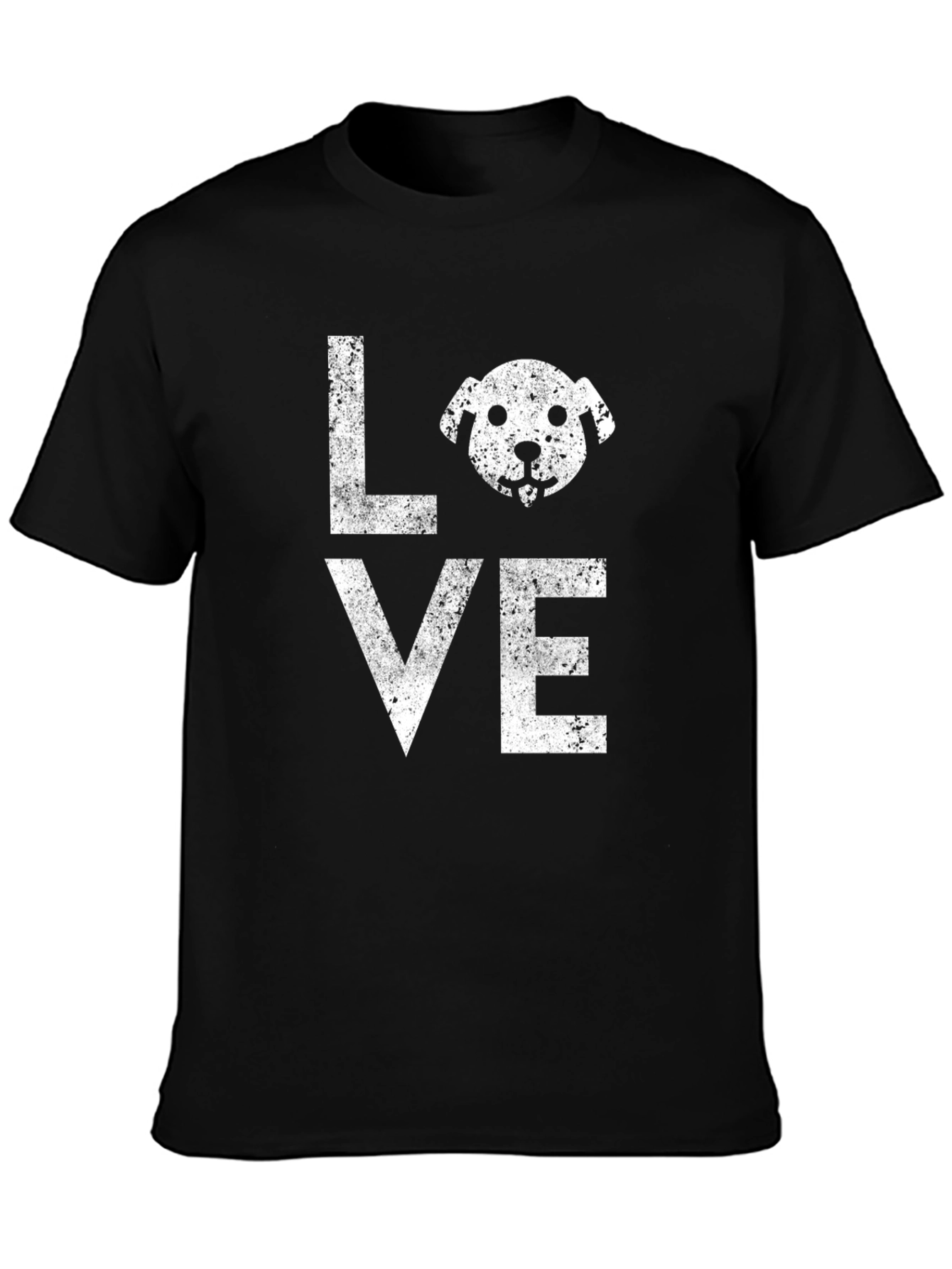 Dog Love Graphic Tee - Distressed Print