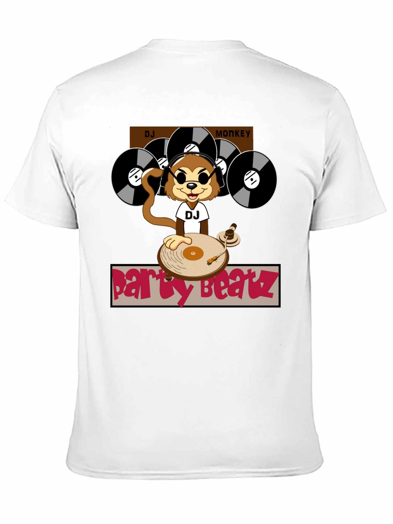DJ Monkey Party Beatz Graphic T-Shirt