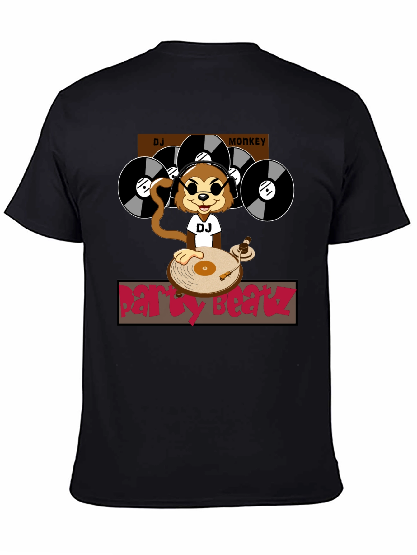 DJ Monkey Party Beatz Graphic T-Shirt