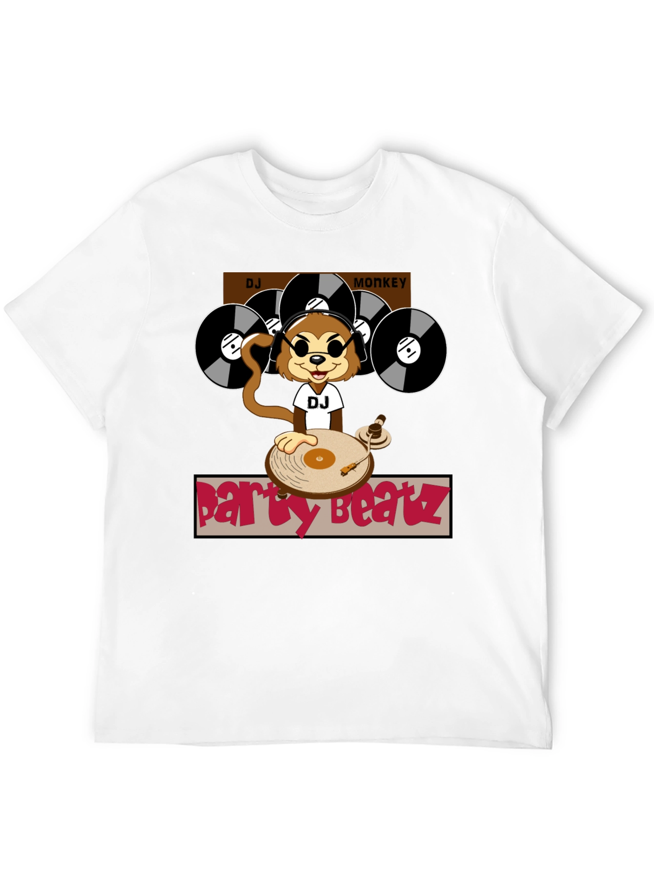 DJ Monkey Party Beatz Graphic T-Shirt