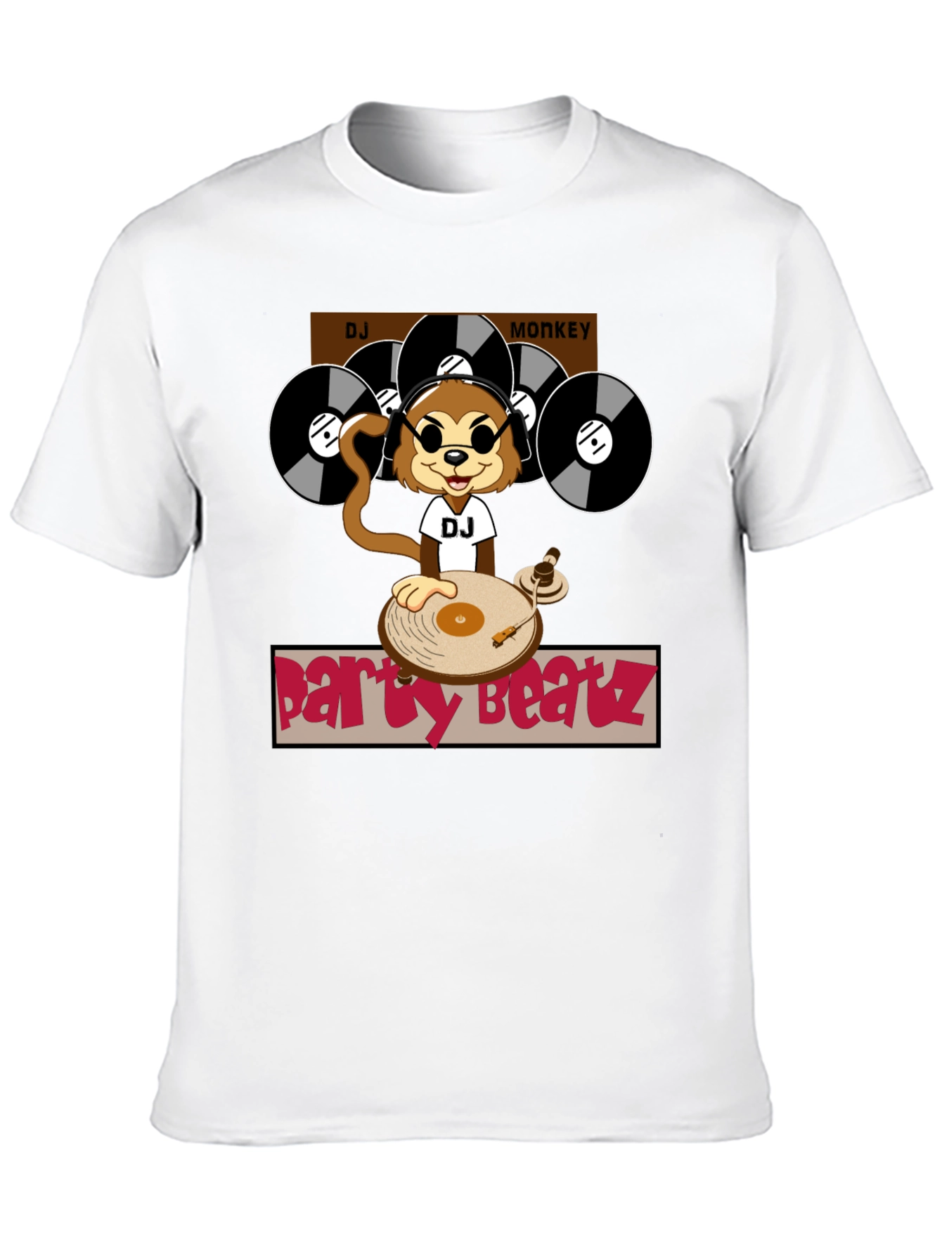 DJ Monkey Party Beatz Graphic T-Shirt