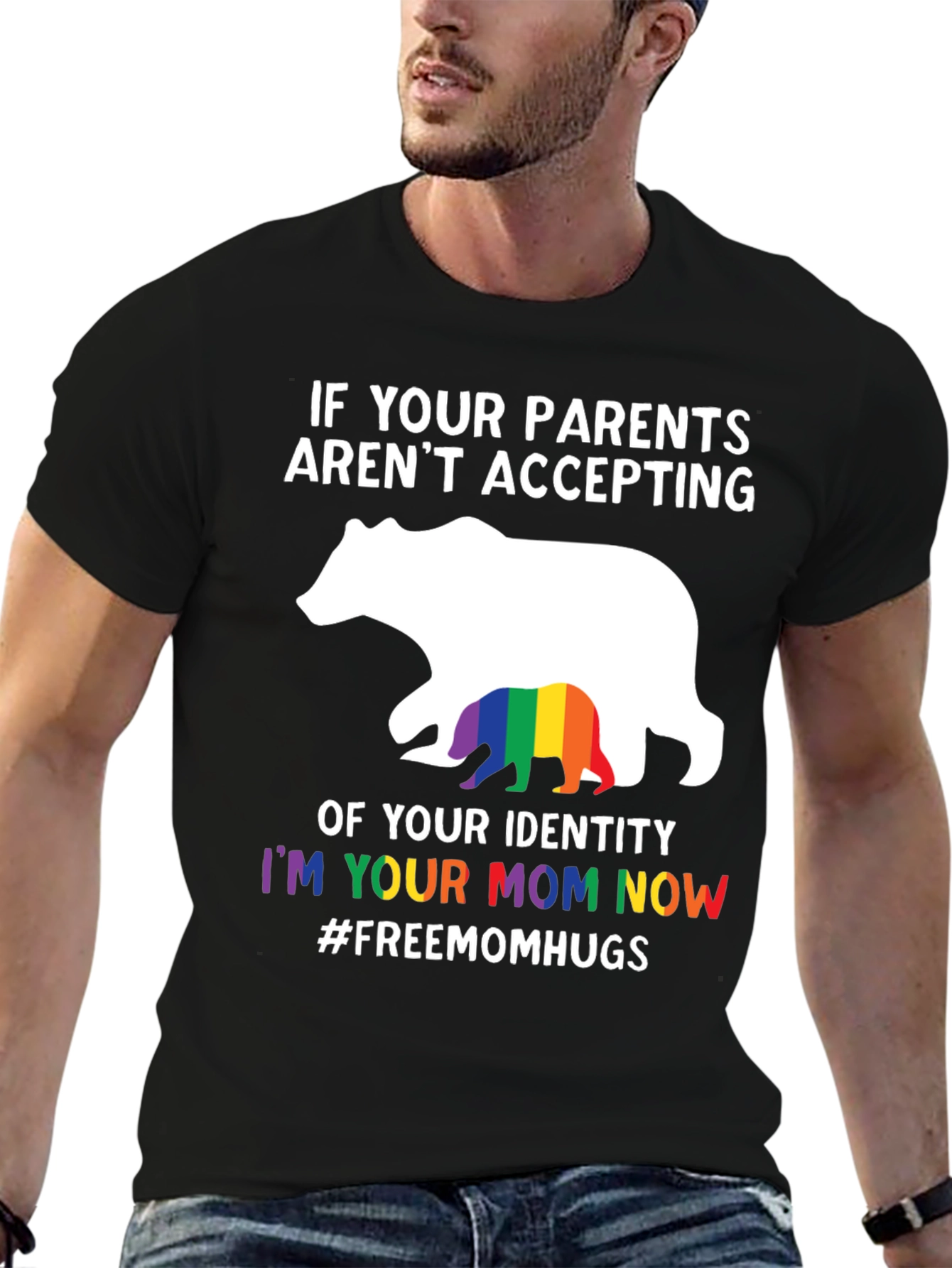 LGBTQ+ Mom Bear Graphic T-Shirt