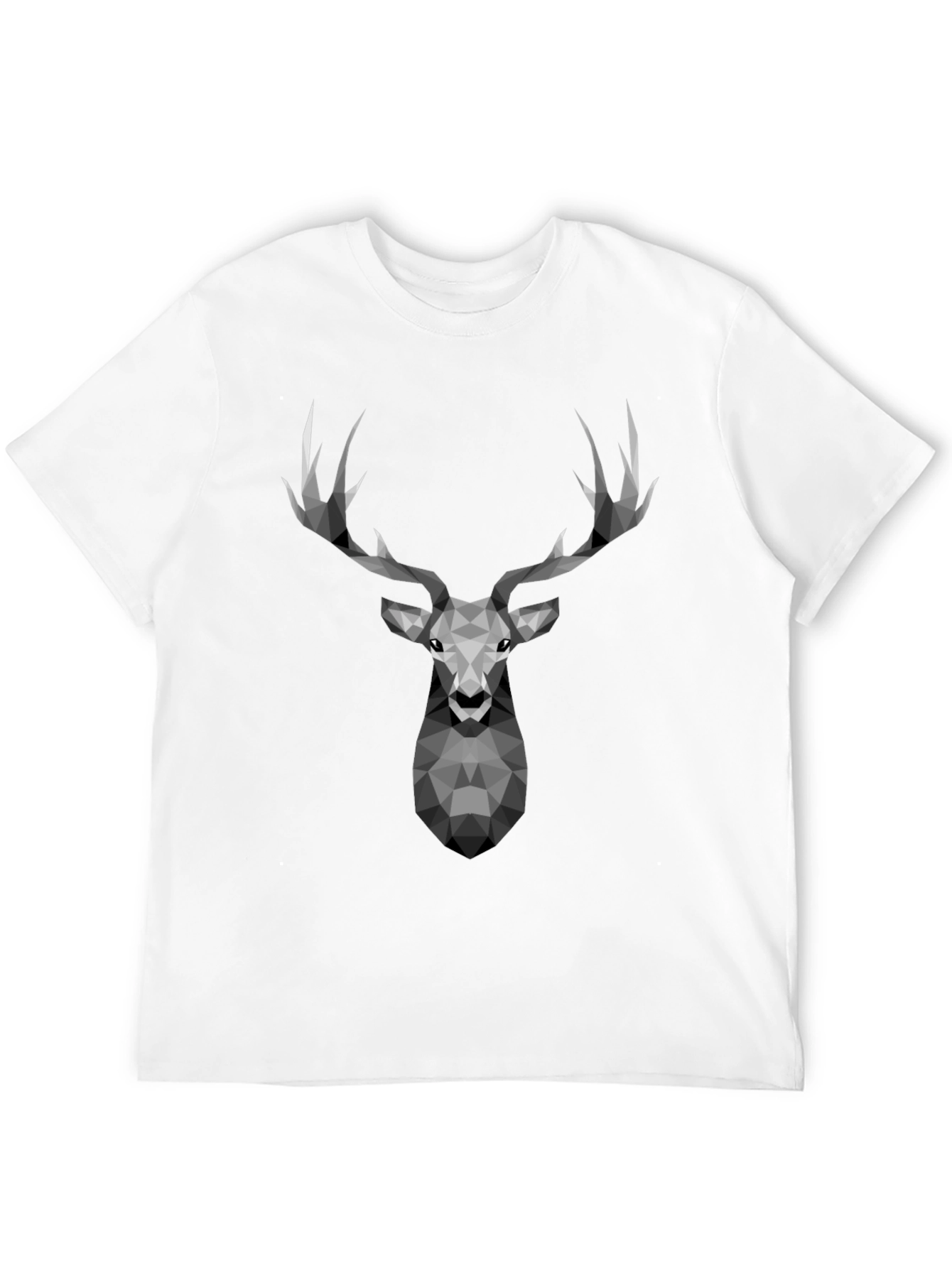 Geometric Deer Graphic Tee - Modern Style