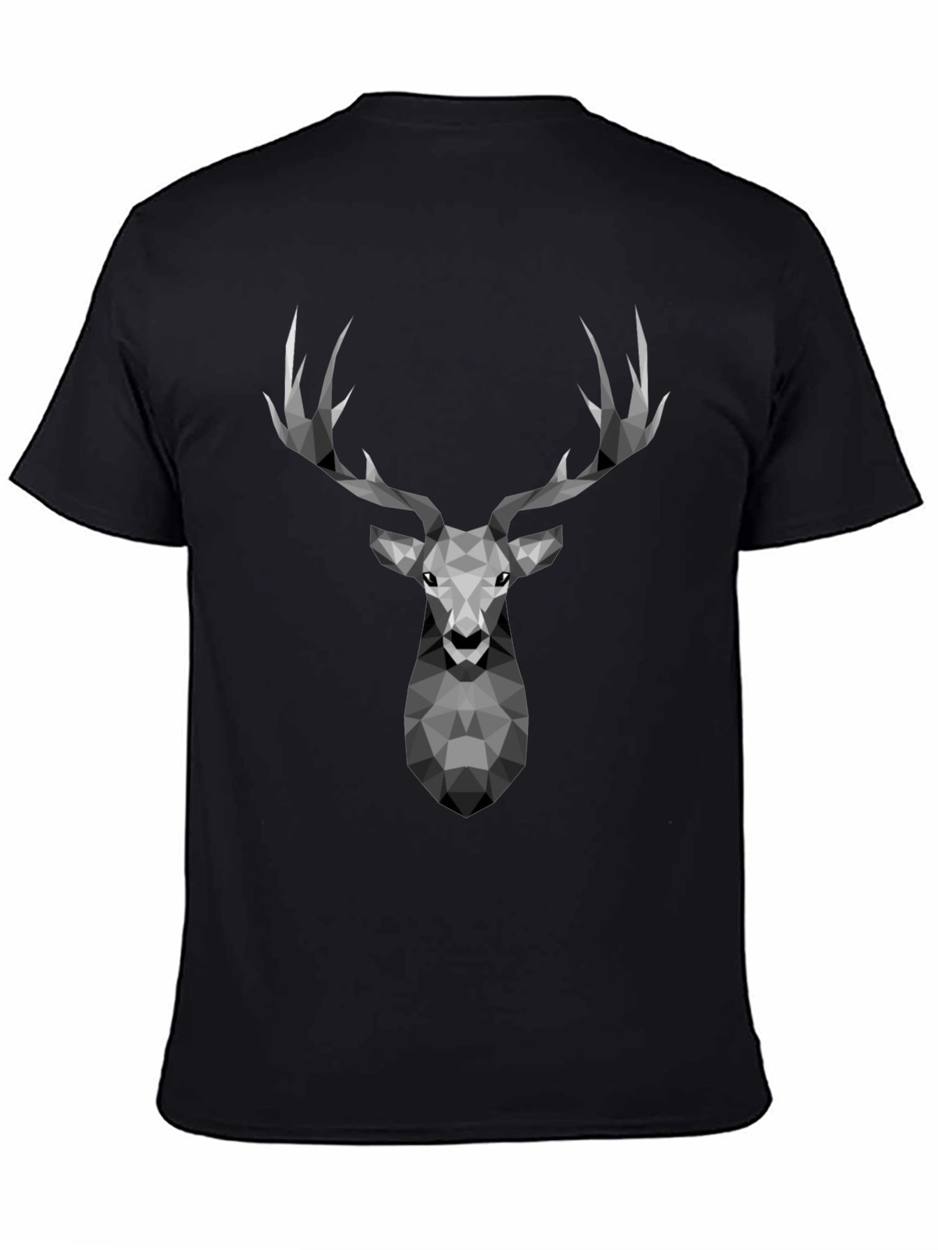 Geometric Deer Graphic Tee - Modern Style