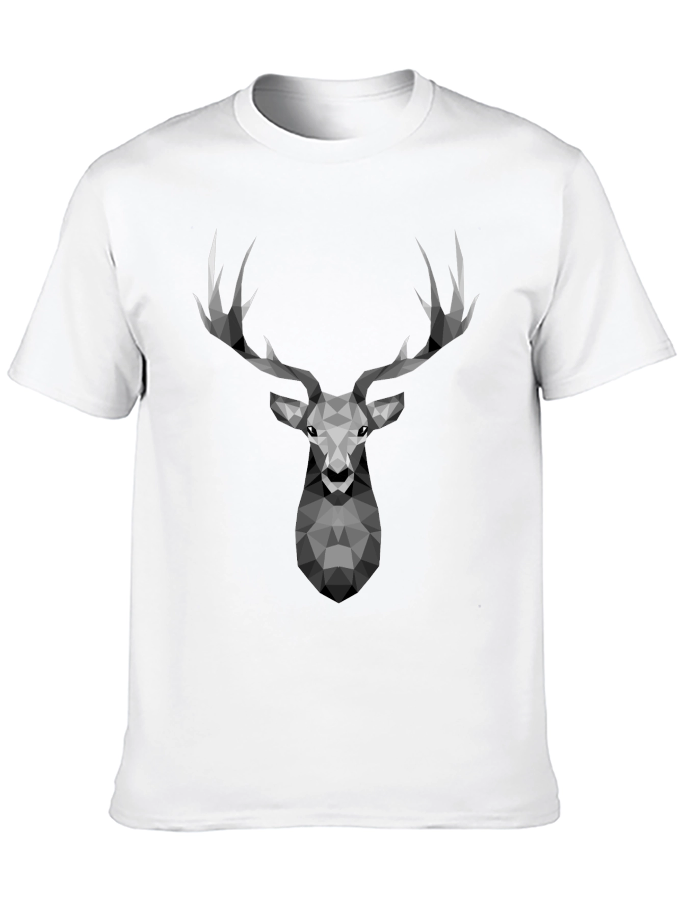 Geometric Deer Graphic Tee - Modern Style