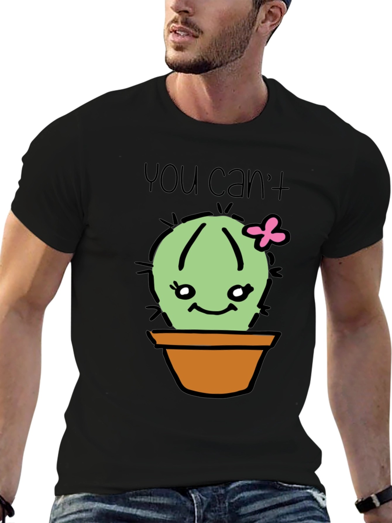 Cute Cactus Graphic T-Shirt - You Cant Touch This