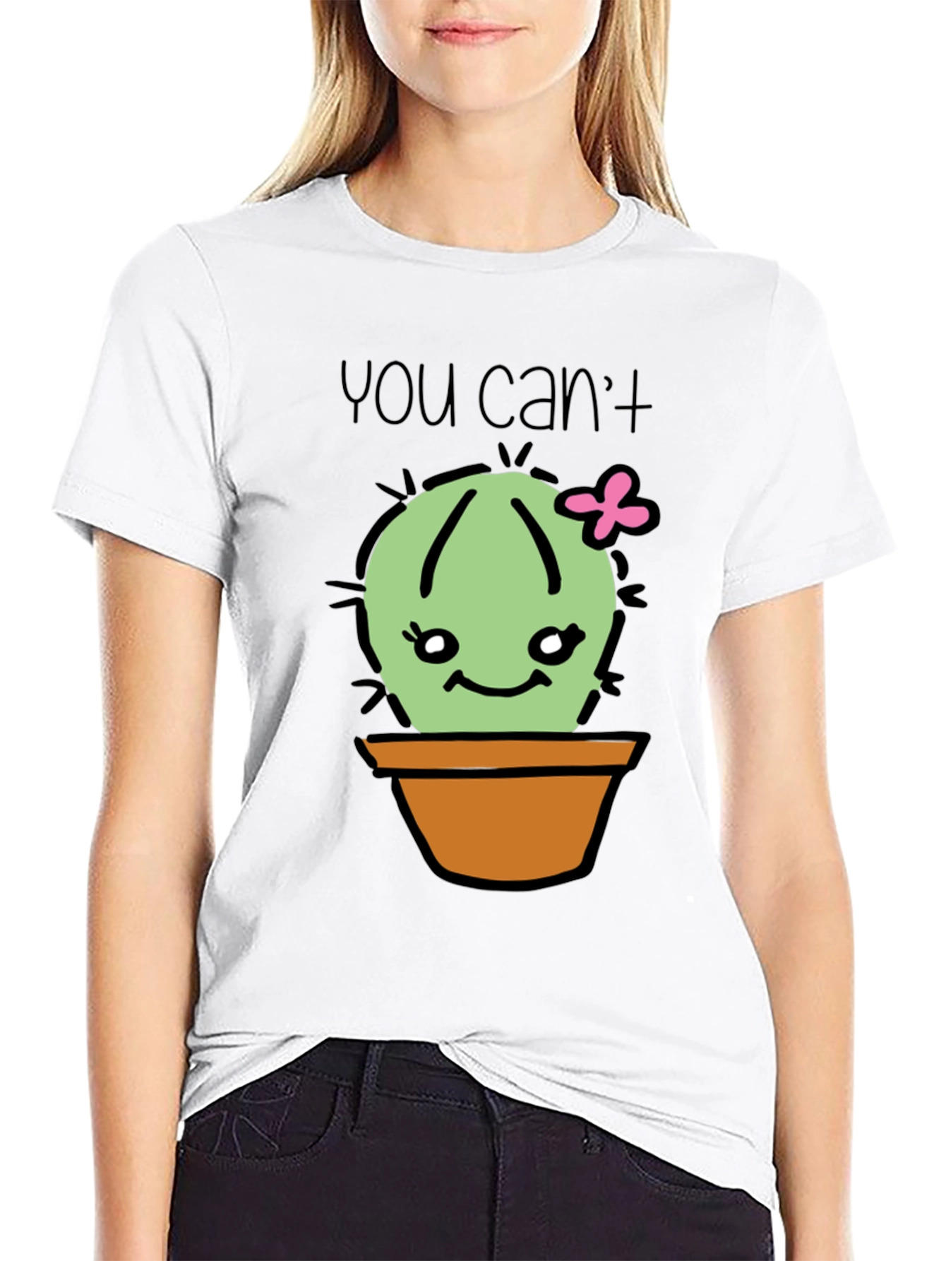 Cute Cactus Graphic T-Shirt - You Cant Touch This