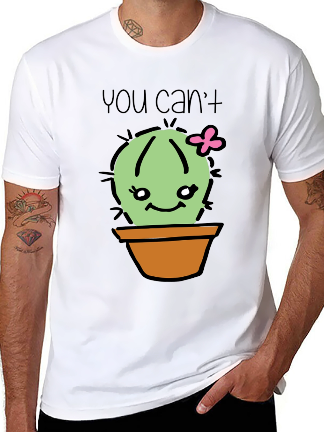 Cute Cactus Graphic T-Shirt - You Cant Touch This