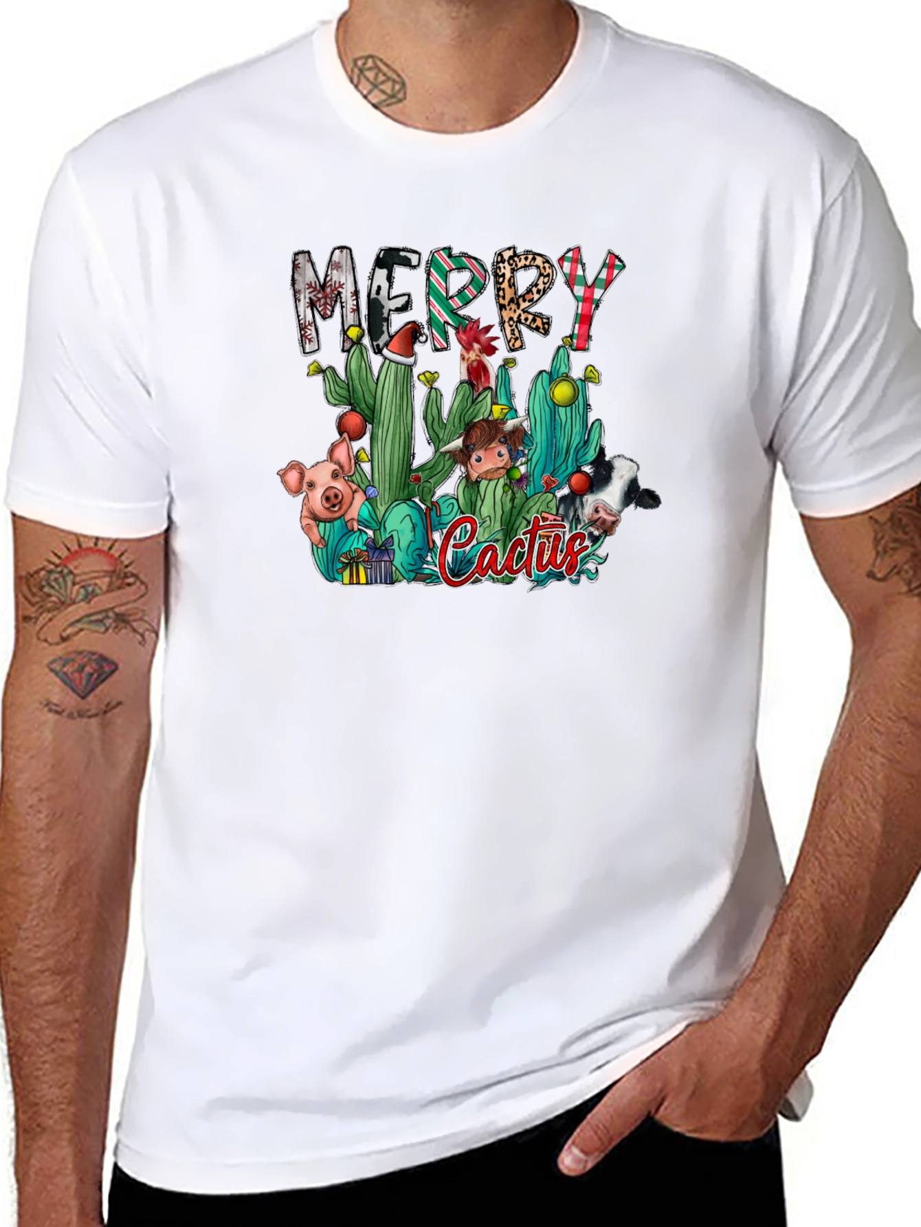 Merry Cactus Christmas T-Shirt