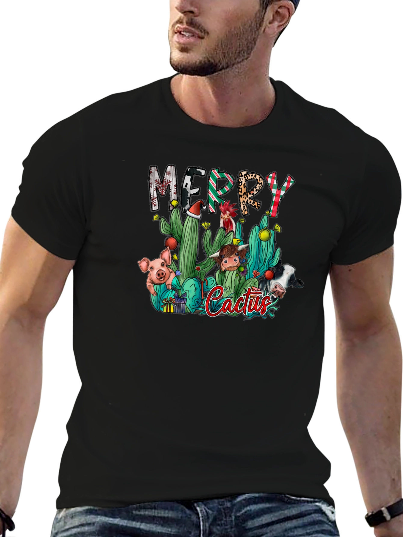 Merry Cactus Christmas T-Shirt
