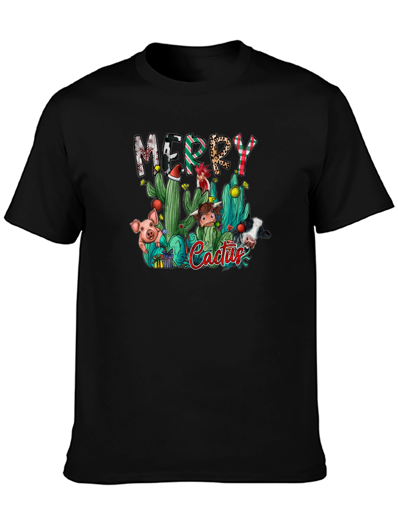 Merry Cactus Christmas T-Shirt