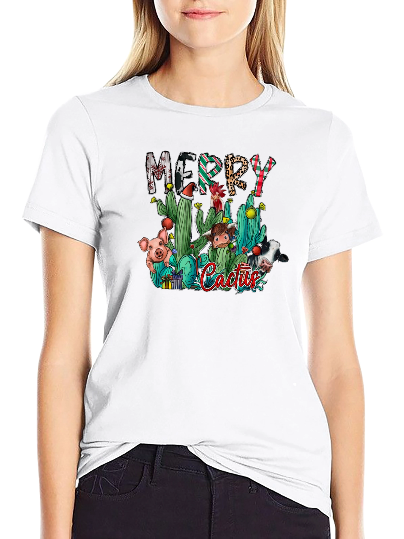 Merry Cactus Christmas T-Shirt