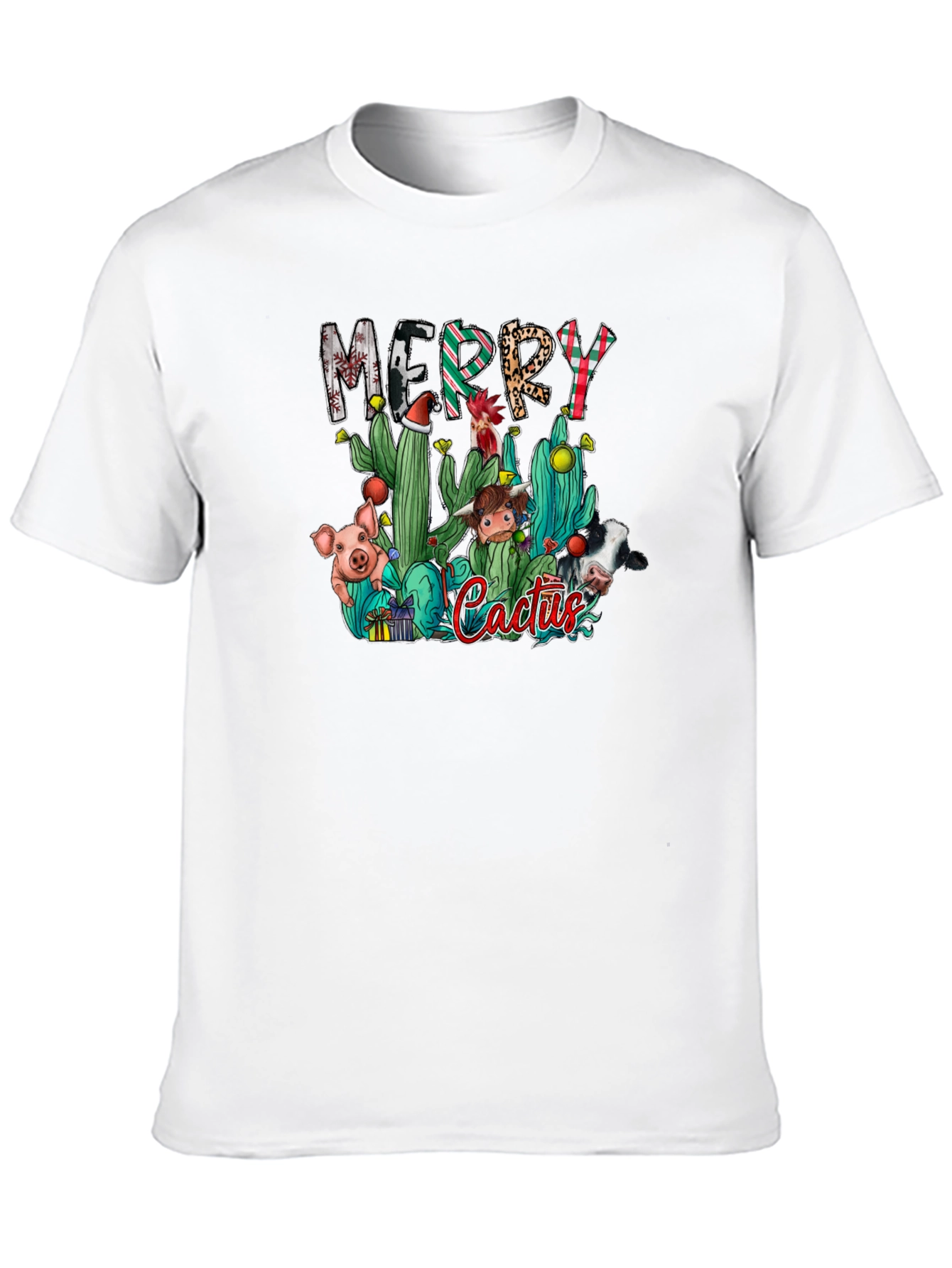 Merry Cactus Christmas T-Shirt