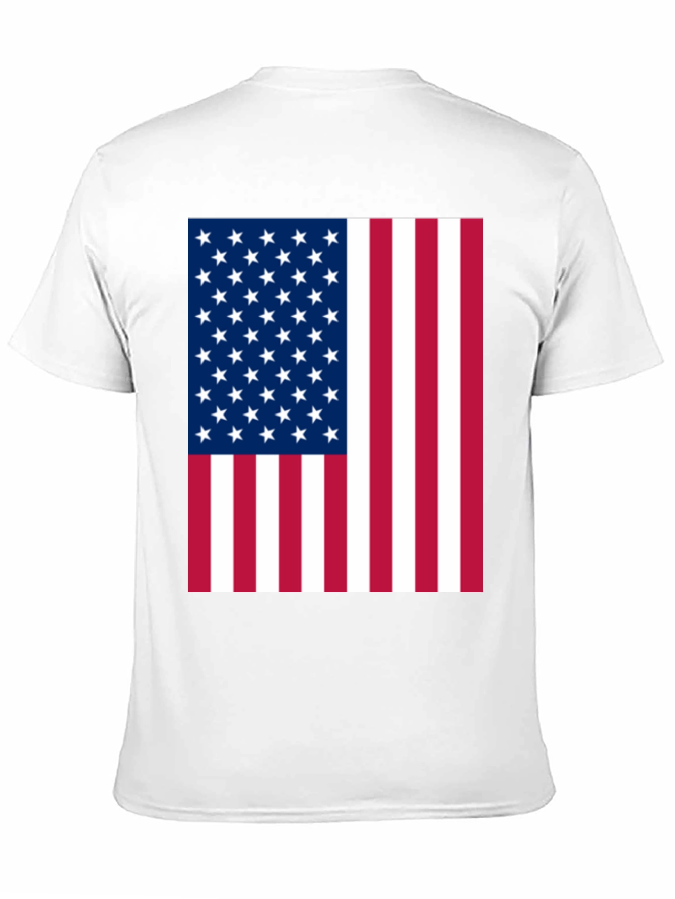 American Flag Graphic Tee - Black Cotton T-Shirt