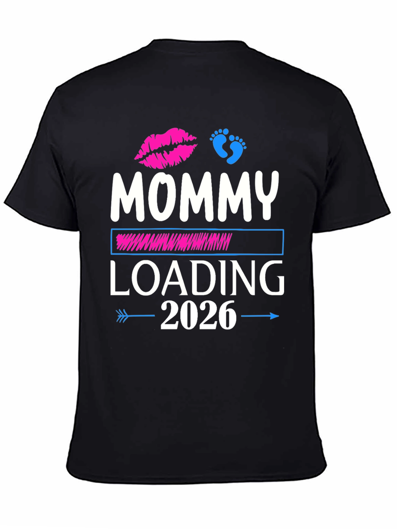Mommy Loading 2026 T-Shirt - Pregnancy Announcement Tee