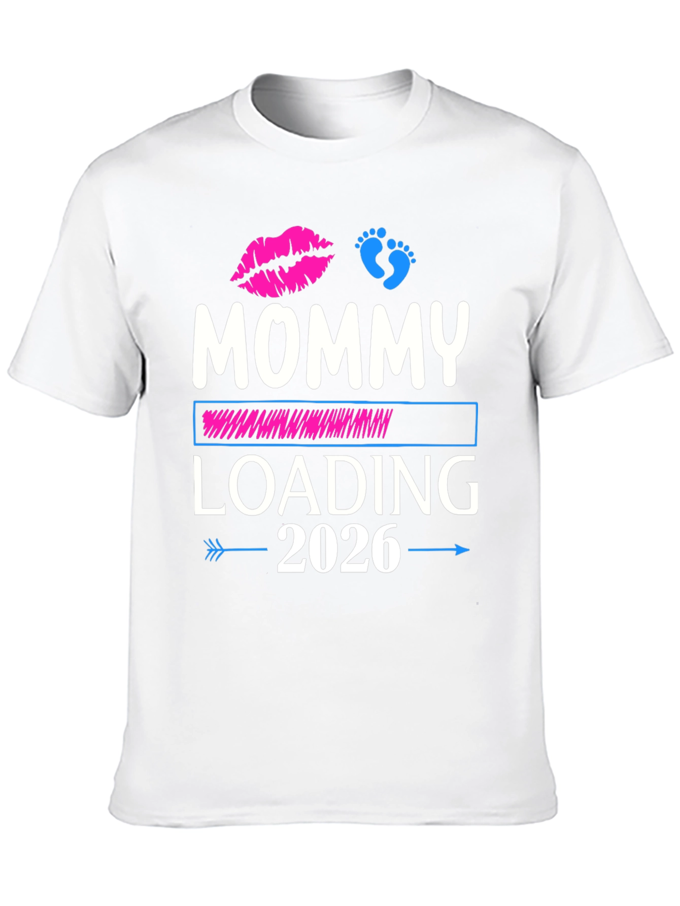 Mommy Loading 2026 T-Shirt - Pregnancy Announcement Tee
