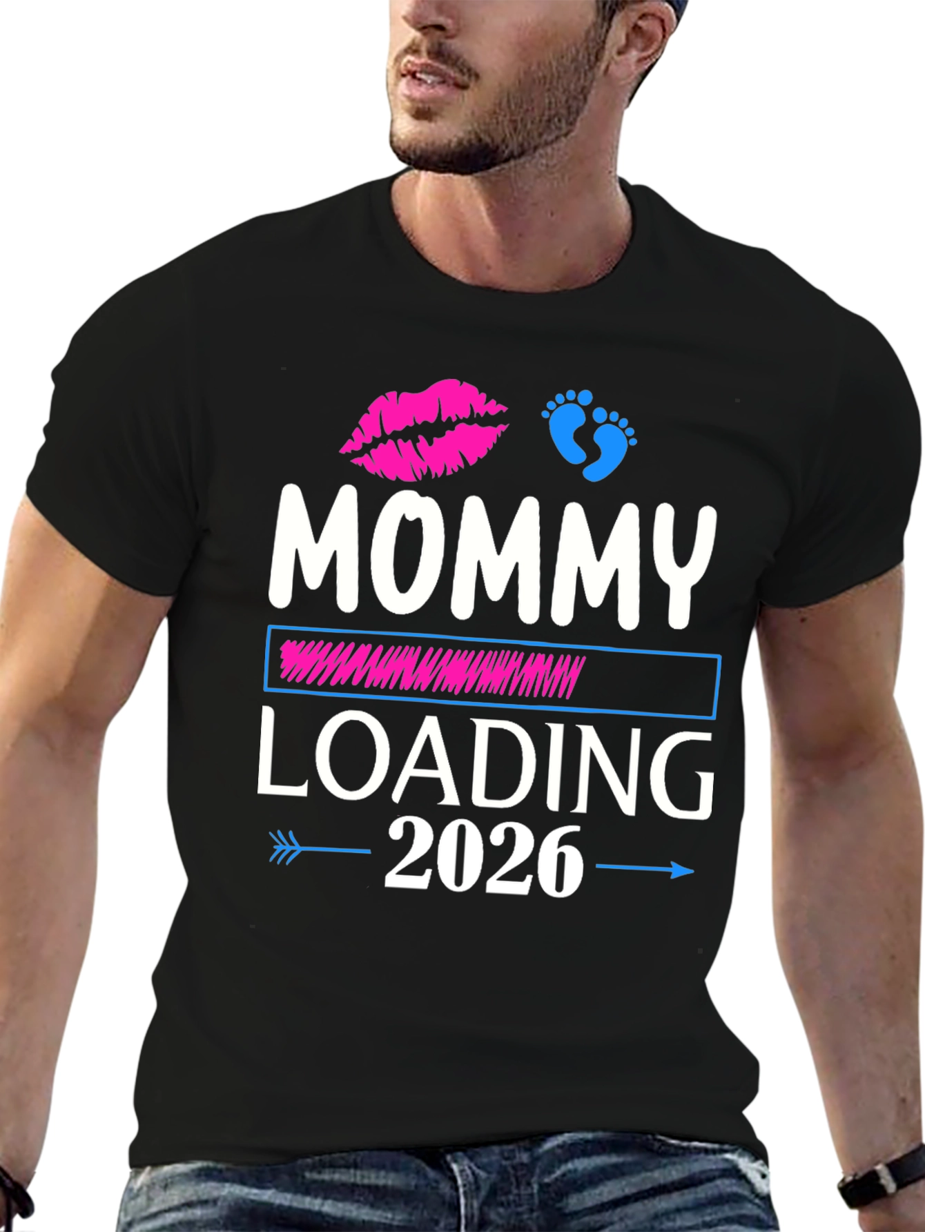 Mommy Loading 2026 T-Shirt - Pregnancy Announcement Tee