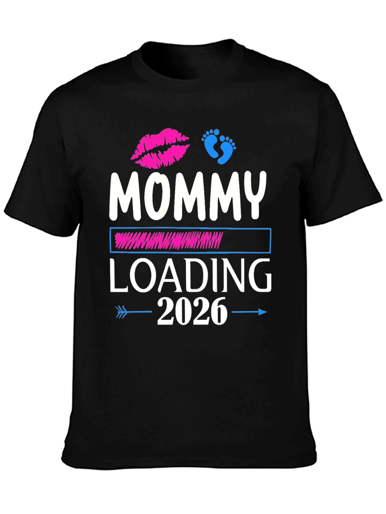Mommy Loading 2026 T-Shirt - Pregnancy Announcement Tee