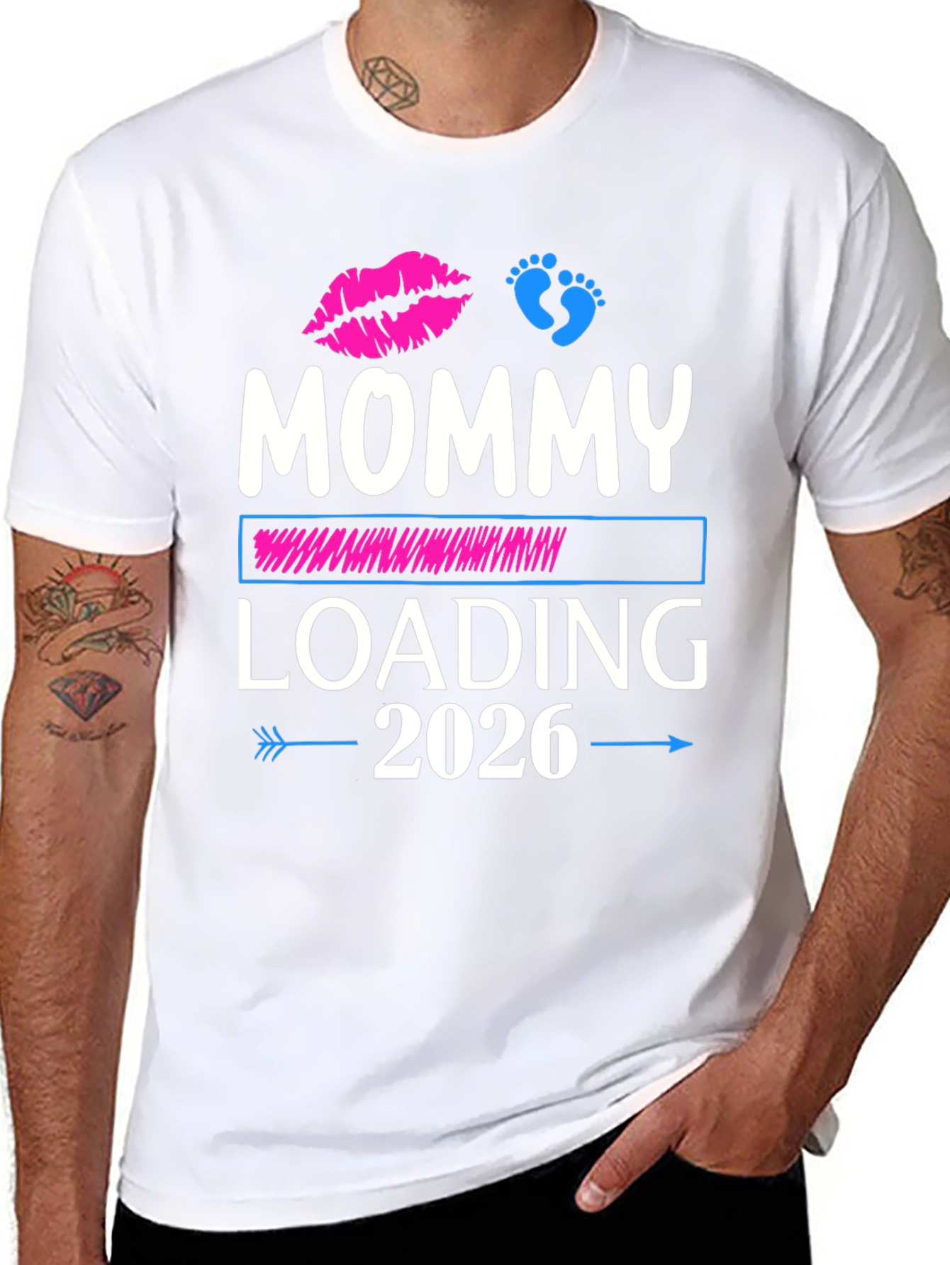 Mommy Loading 2026 T-Shirt - Pregnancy Announcement Tee