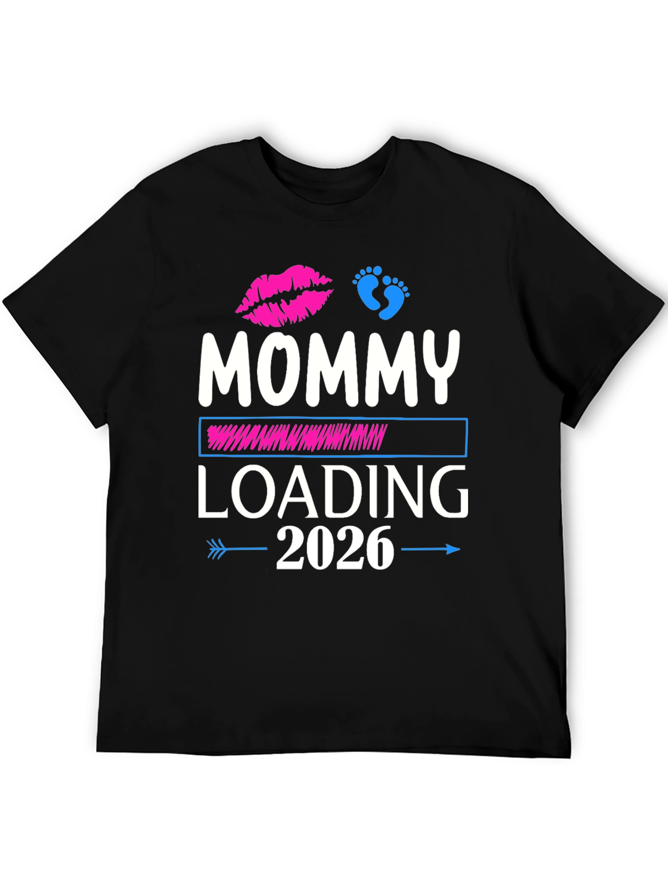 Mommy Loading 2026 T-Shirt - Pregnancy Announcement Tee