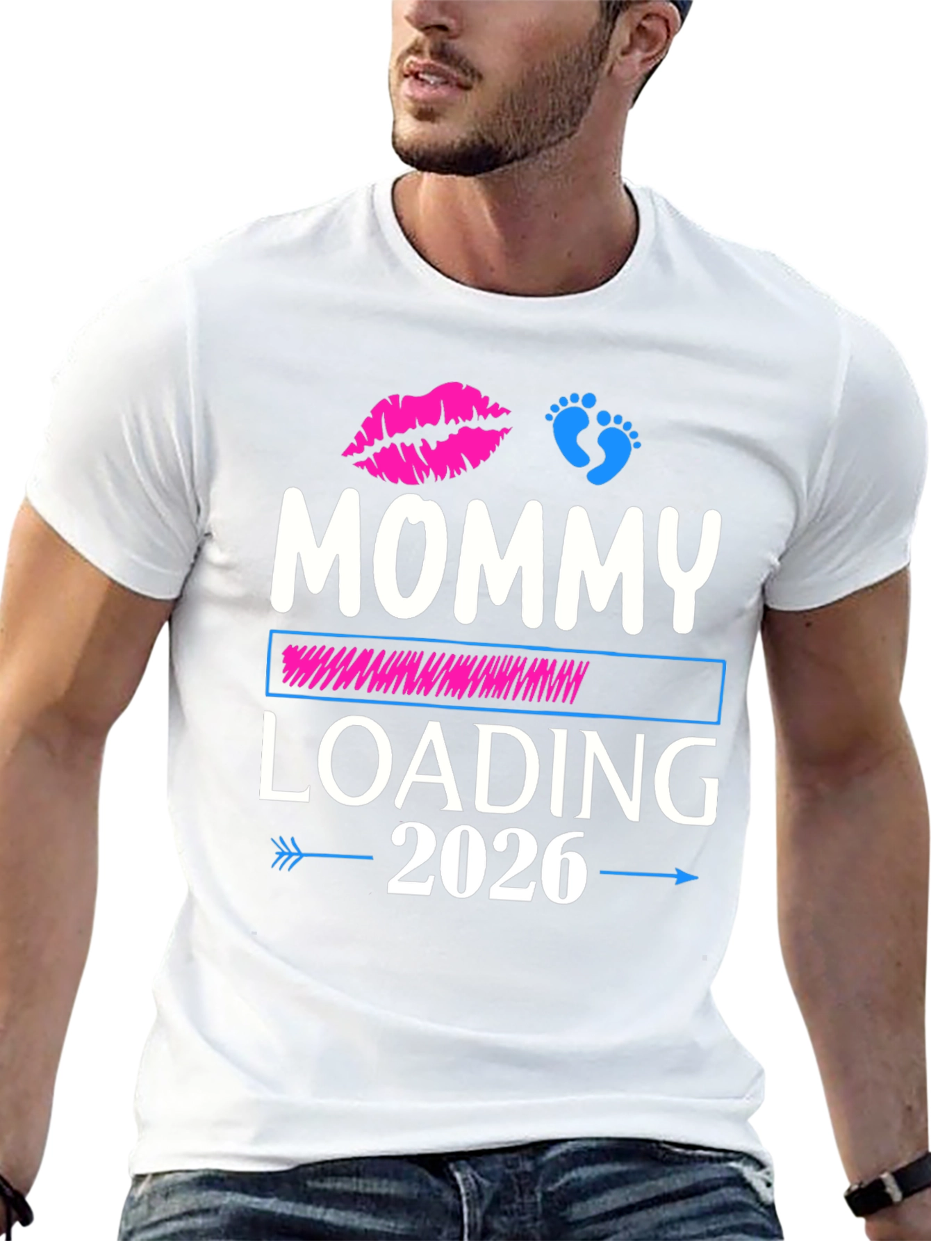 Mommy Loading 2026 T-Shirt - Pregnancy Announcement Tee