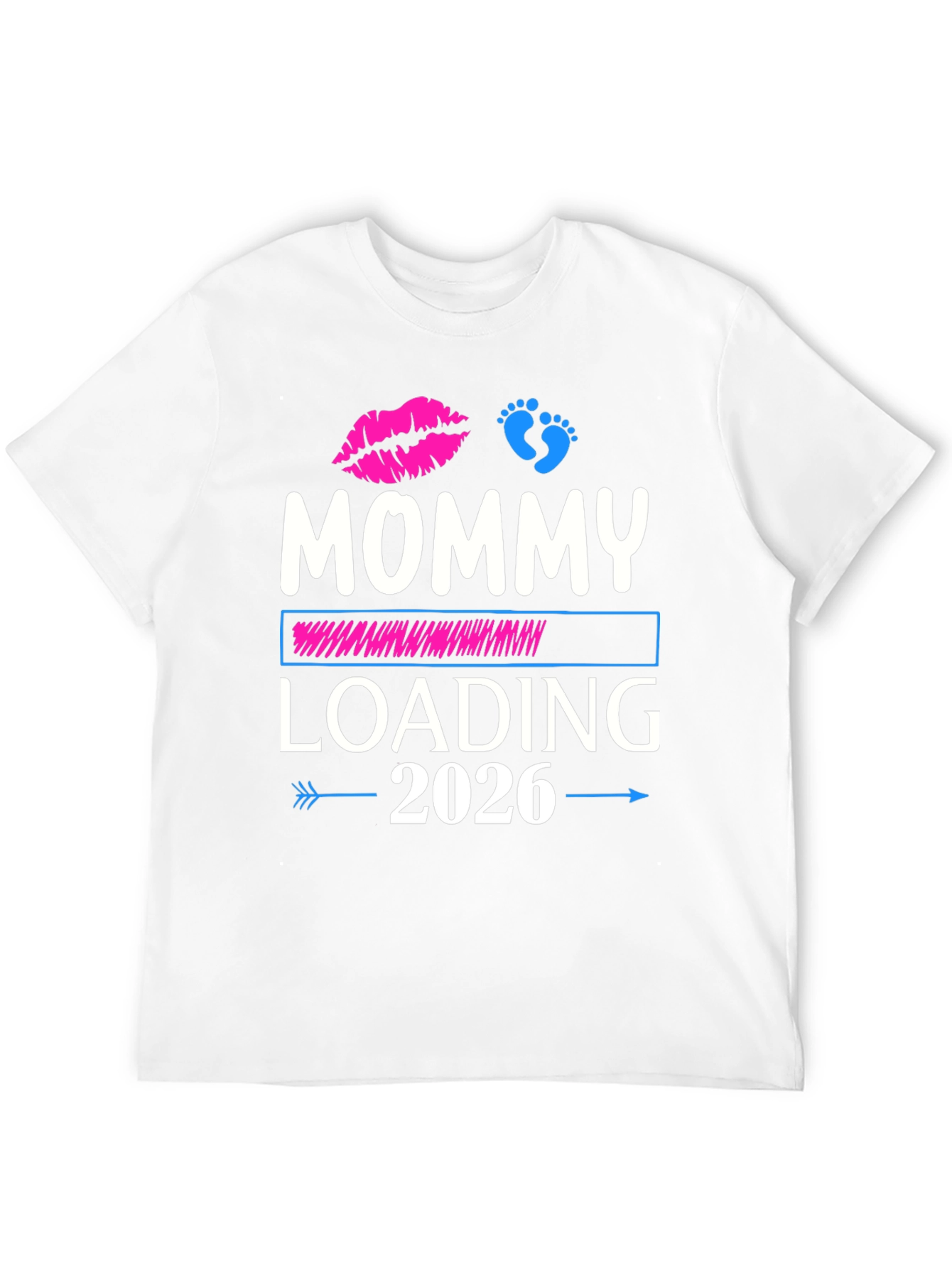Mommy Loading 2026 T-Shirt - Pregnancy Announcement Tee