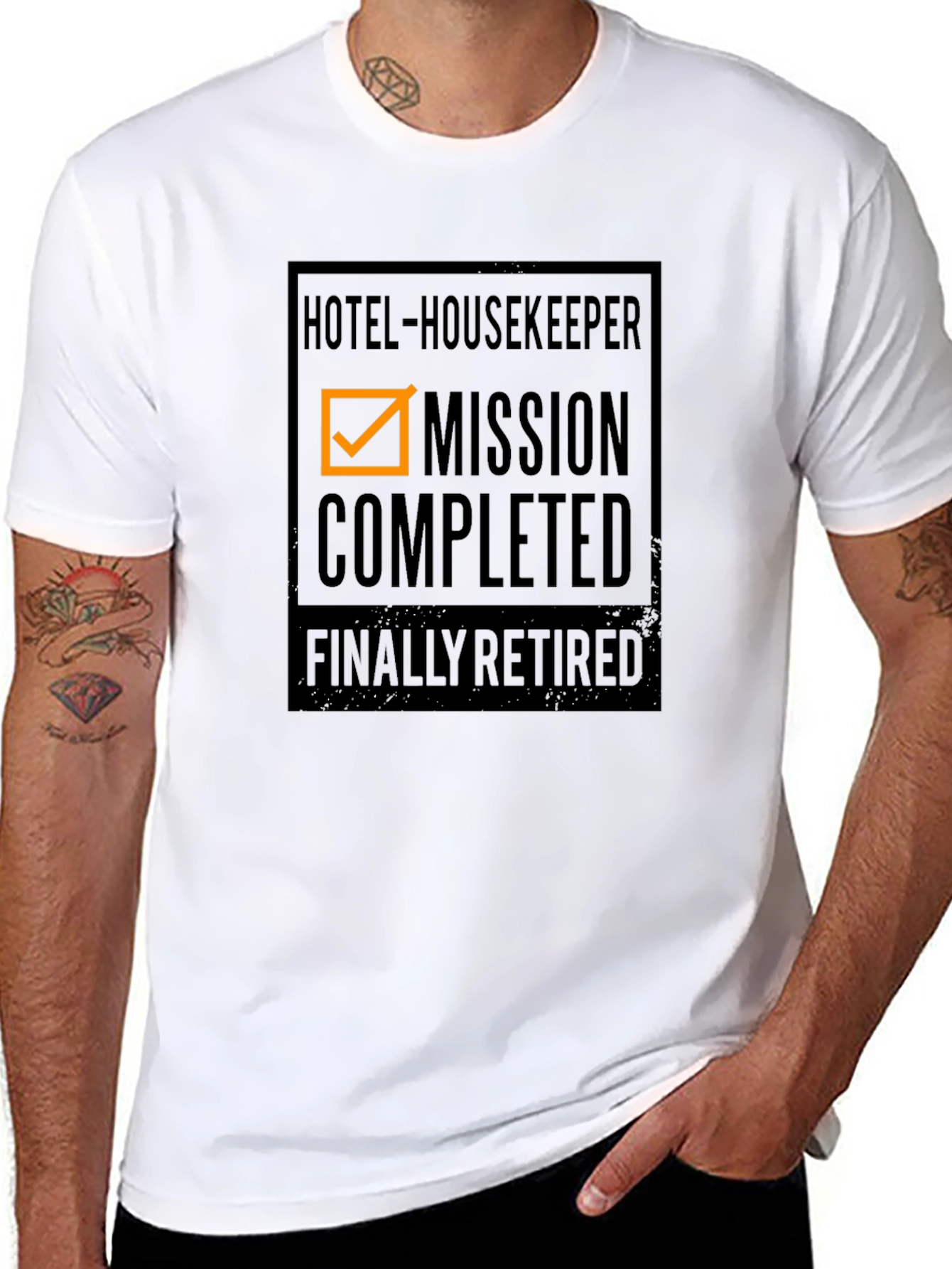 Retired Hotel Housekeeper Mission Completed T-Shirt