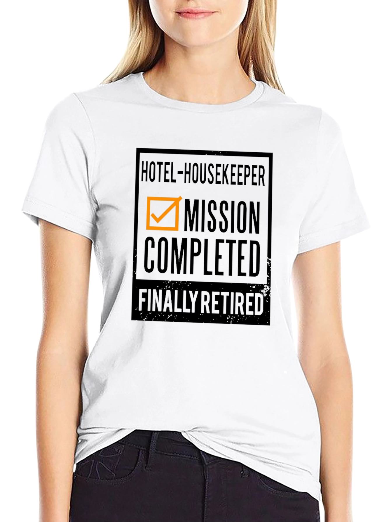Retired Hotel Housekeeper Mission Completed T-Shirt