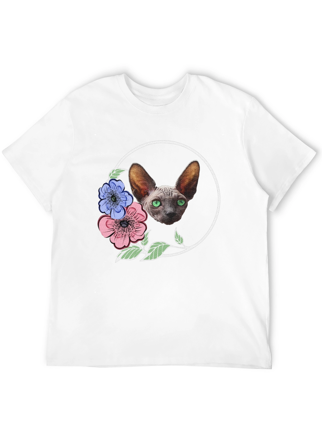 Sphynx Cat Floral T-Shirt - Unique Design