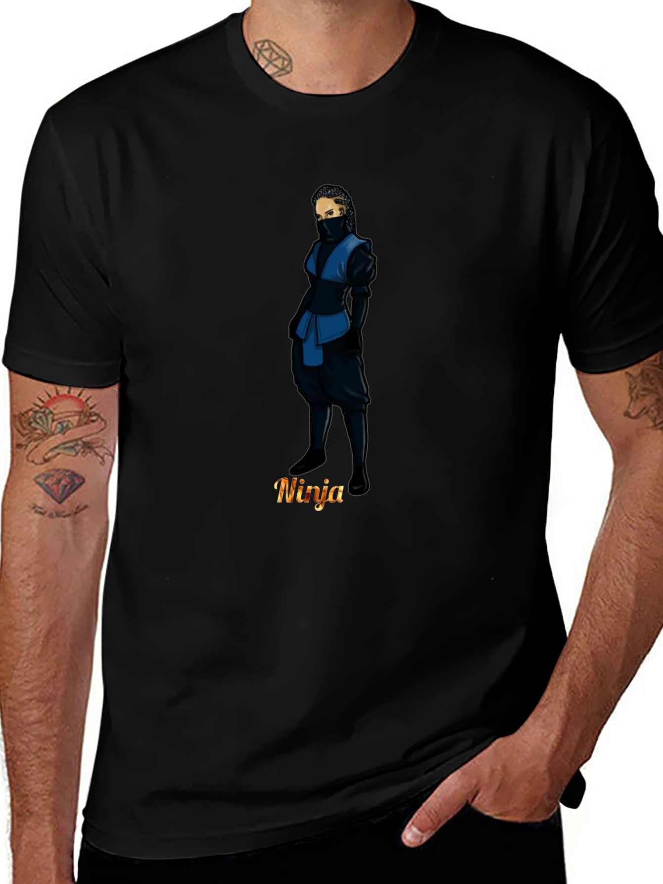 Ninja Warrior Black Graphic Tee