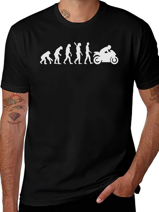 Evolution of Motorcycle T-Shirt - Black