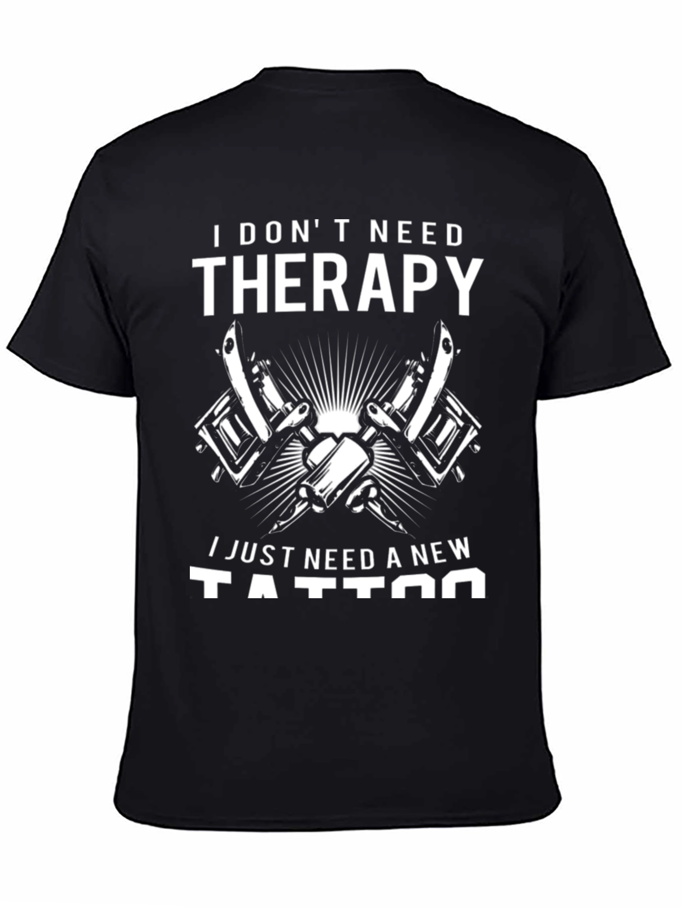 Therapy Tattoo T-Shirt - Black Cotton Graphic Tee