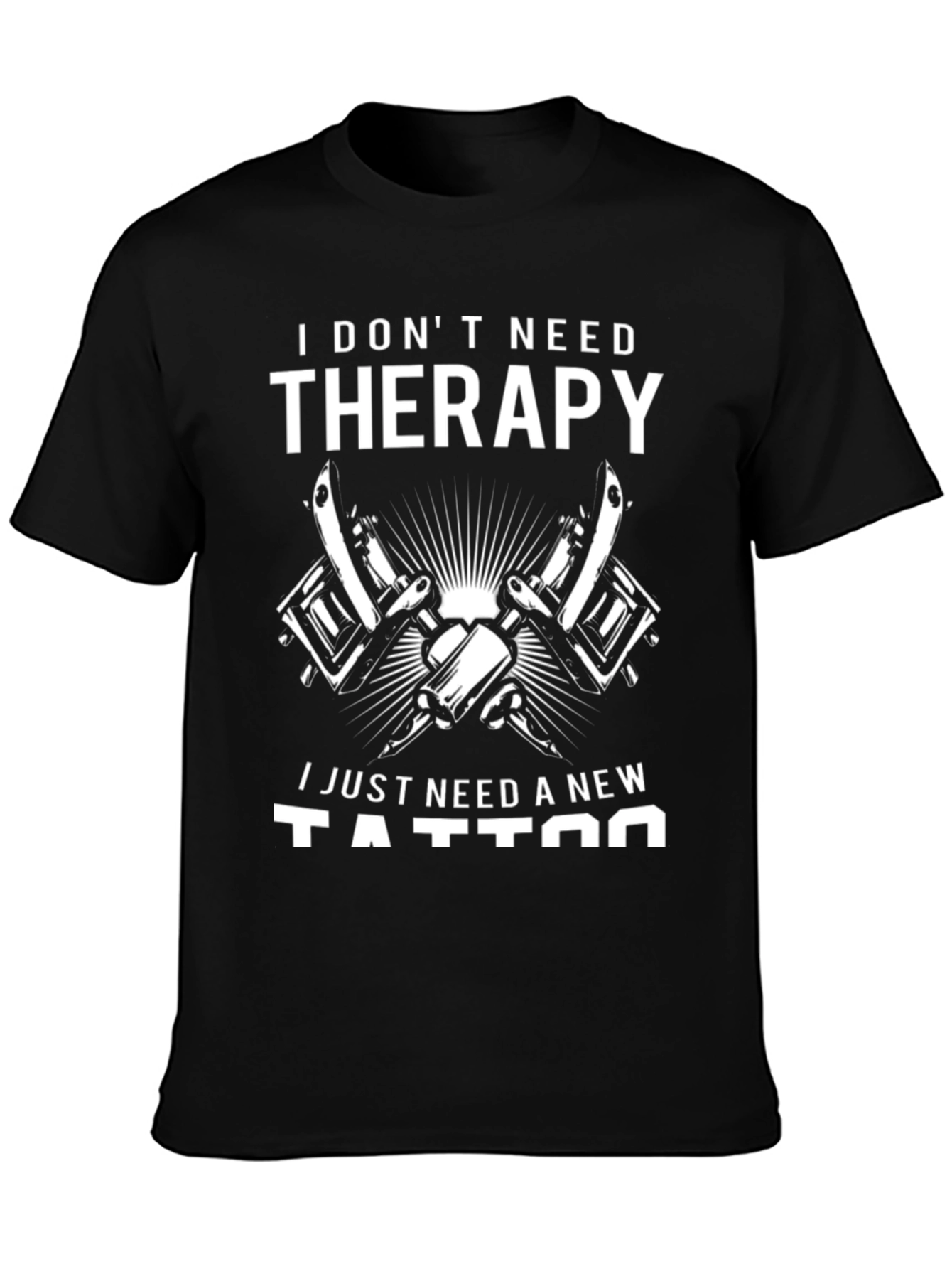 Therapy Tattoo T-Shirt - Black Cotton Graphic Tee