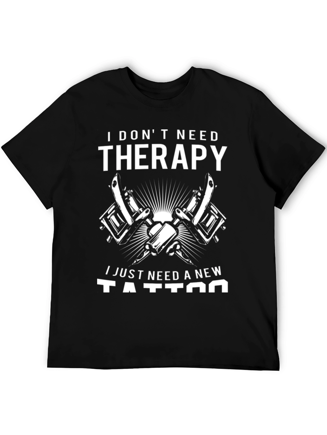 Therapy Tattoo T-Shirt - Black Cotton Graphic Tee