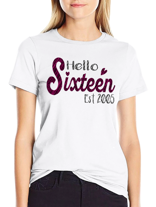 Hello Sixteen Est. 2005 Black Tee