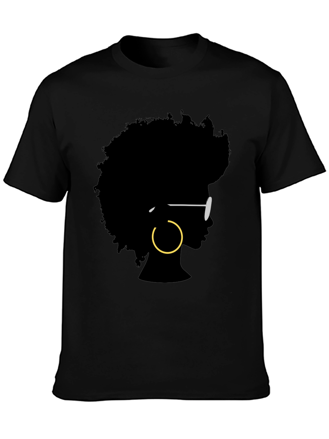 Afro Silhouette Graphic Tee - Stylish Unisex T-Shirt