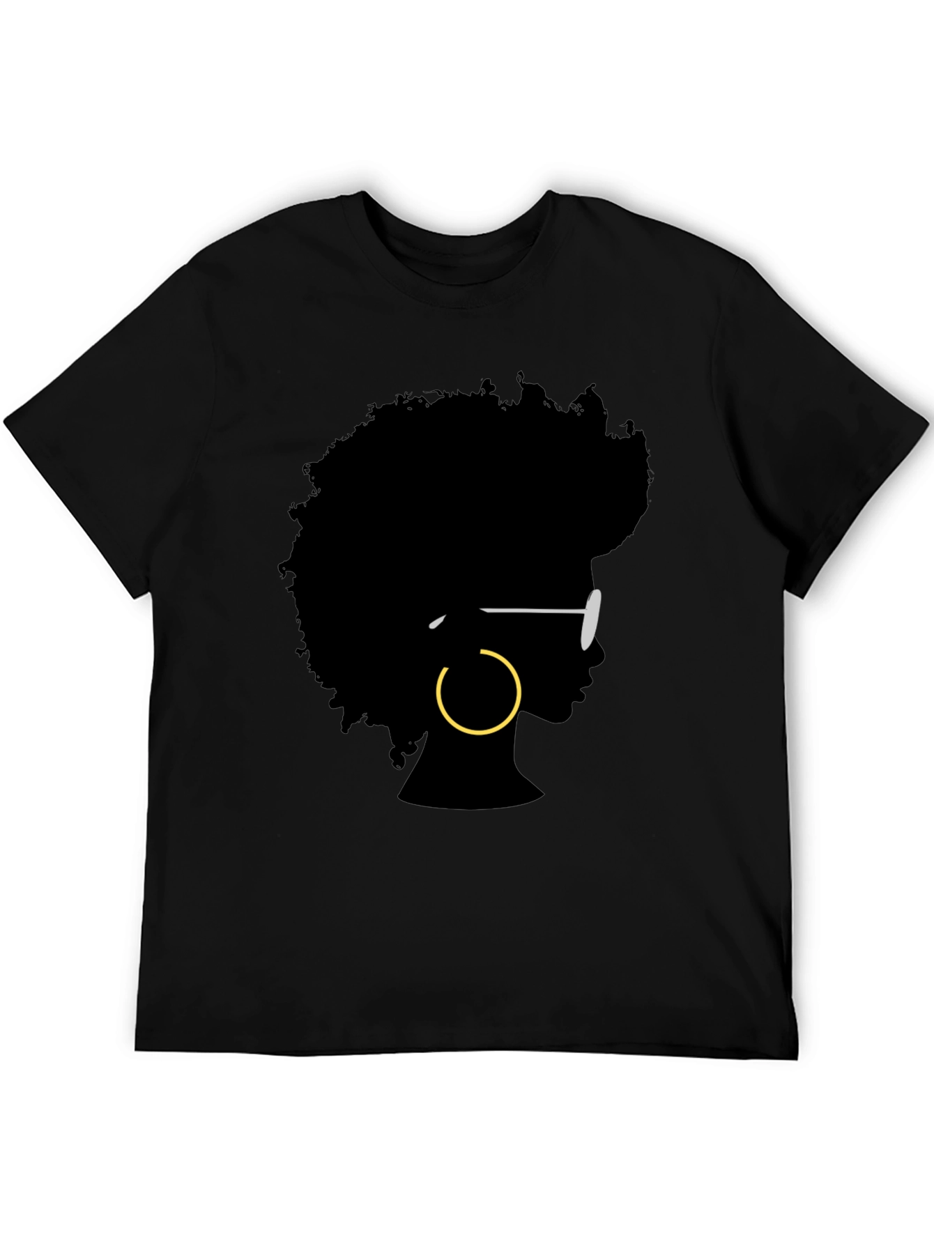 Afro Silhouette Graphic Tee - Stylish Unisex T-Shirt