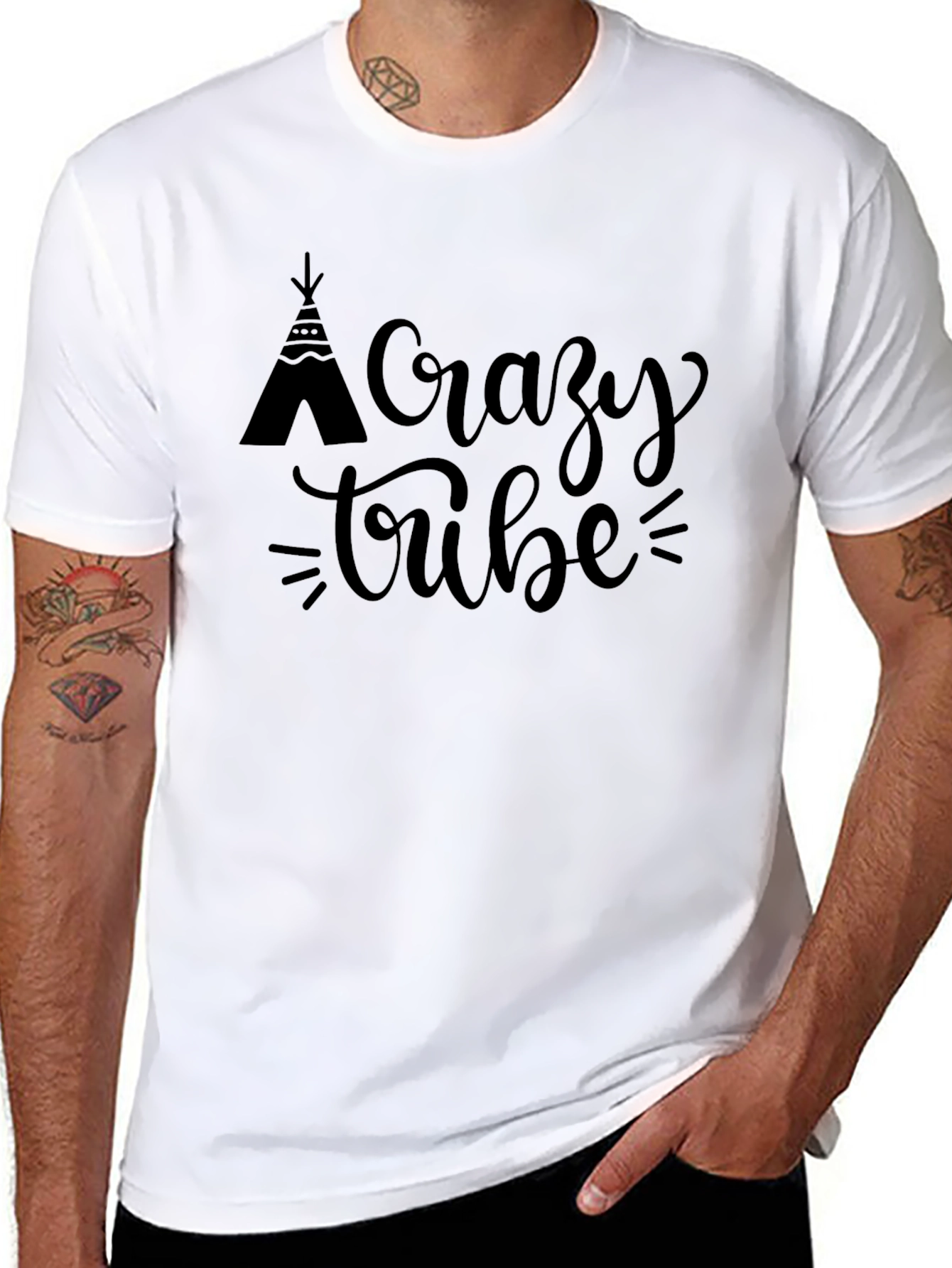 Crazy Tribe Tee - Stylish Graphic T-Shirt