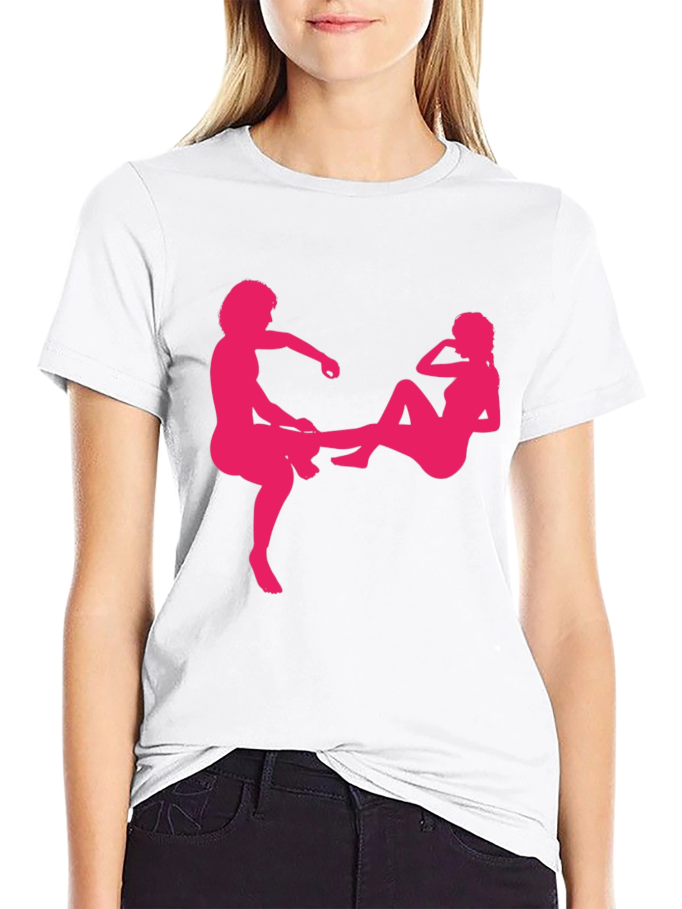 Novelty Graphic Tee - Black Crewneck T-Shirt