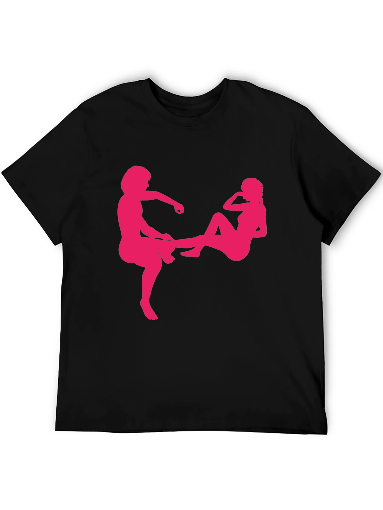 Novelty Graphic Tee - Black Crewneck T-Shirt